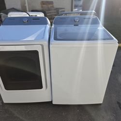 Samsung washer and dryer set Electric topload