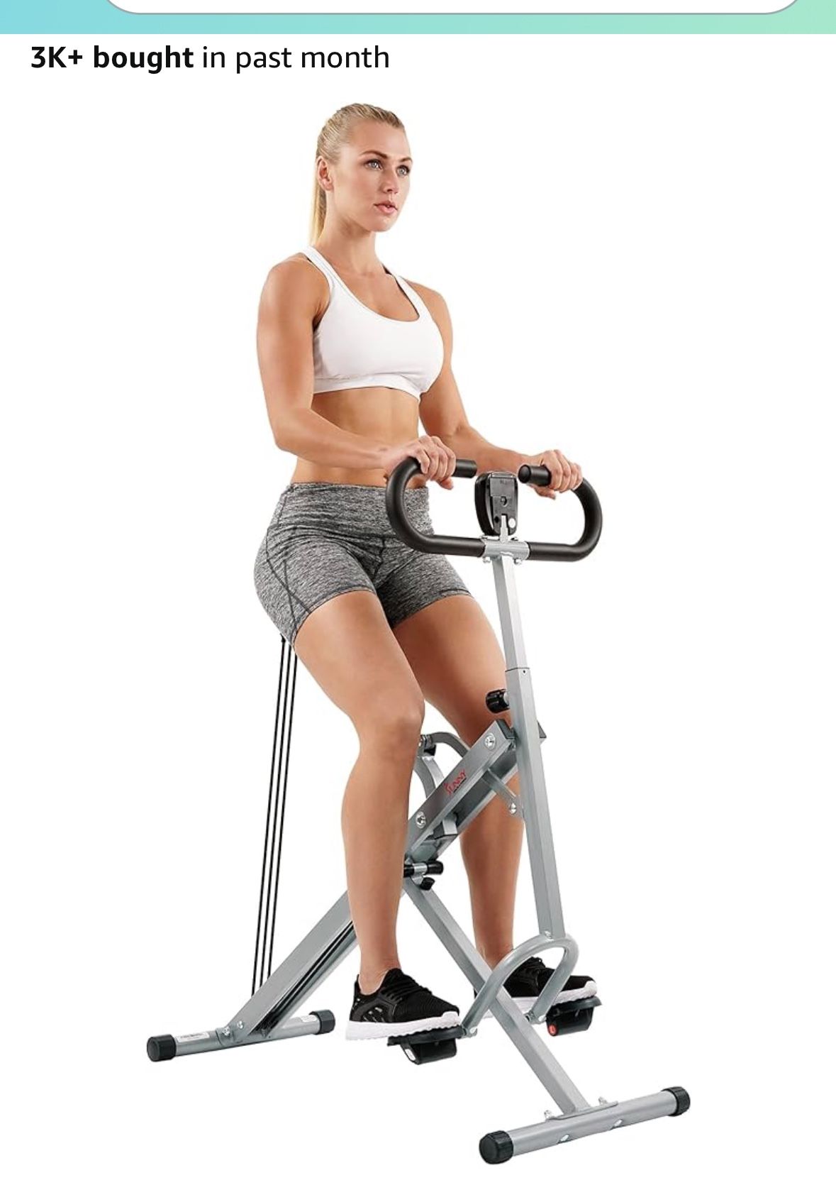 Sunny Health & Fitness Row & Ride Squat Machine