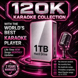 Karaoke System with 120,000 karaoke songs