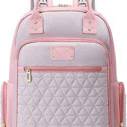 Homfu Diaper Bag Backpack Mommy Hospital Baby Bags For Boys Girl Travel Backpacks Mom Grey Dad Diaper Bag Tote Baby Registery (Pink)