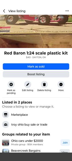 Red Baron collectible plastic kit