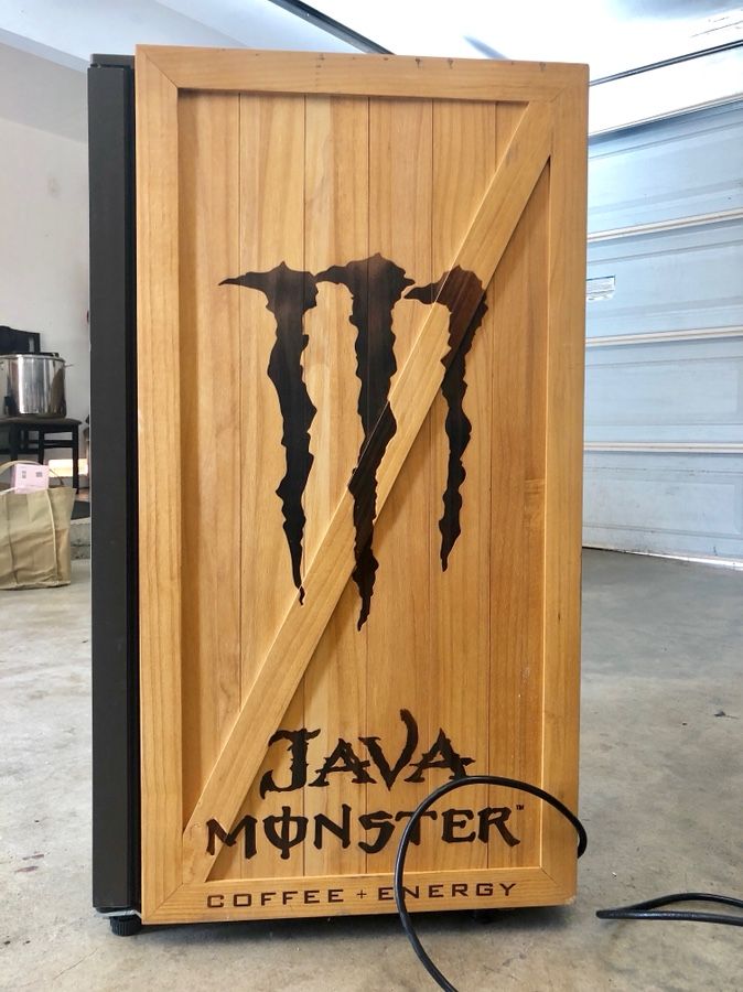 BRAND NEW MONSTER ENERGY DRINK JAVA MINI FRIDGE COOLER REFRIGERATOR RED