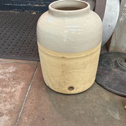 Vintage Stoneware Crock Water Dispenser