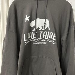 Grey Hoodie Sweatshirt Lake Tahoe