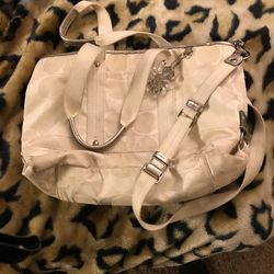 Authentic coach purse white