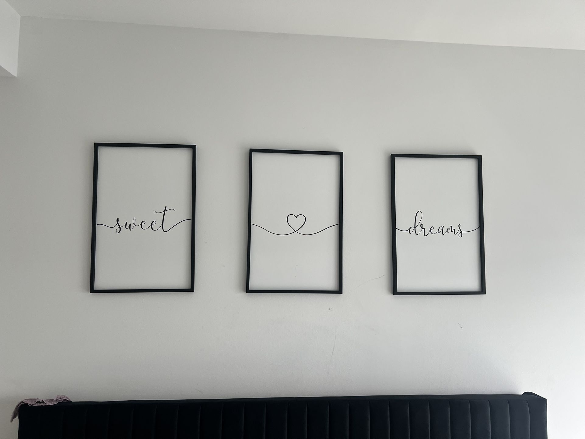 Sweet Dreams” 3-Piece Minimalist Wall Art – $35 (DMV Area)