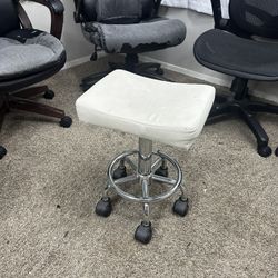Adjustable White stool 