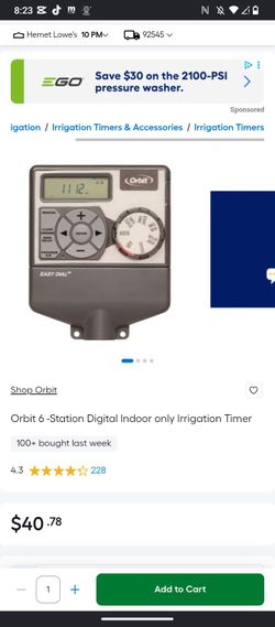 Orbit 6 station  sprinkler timer