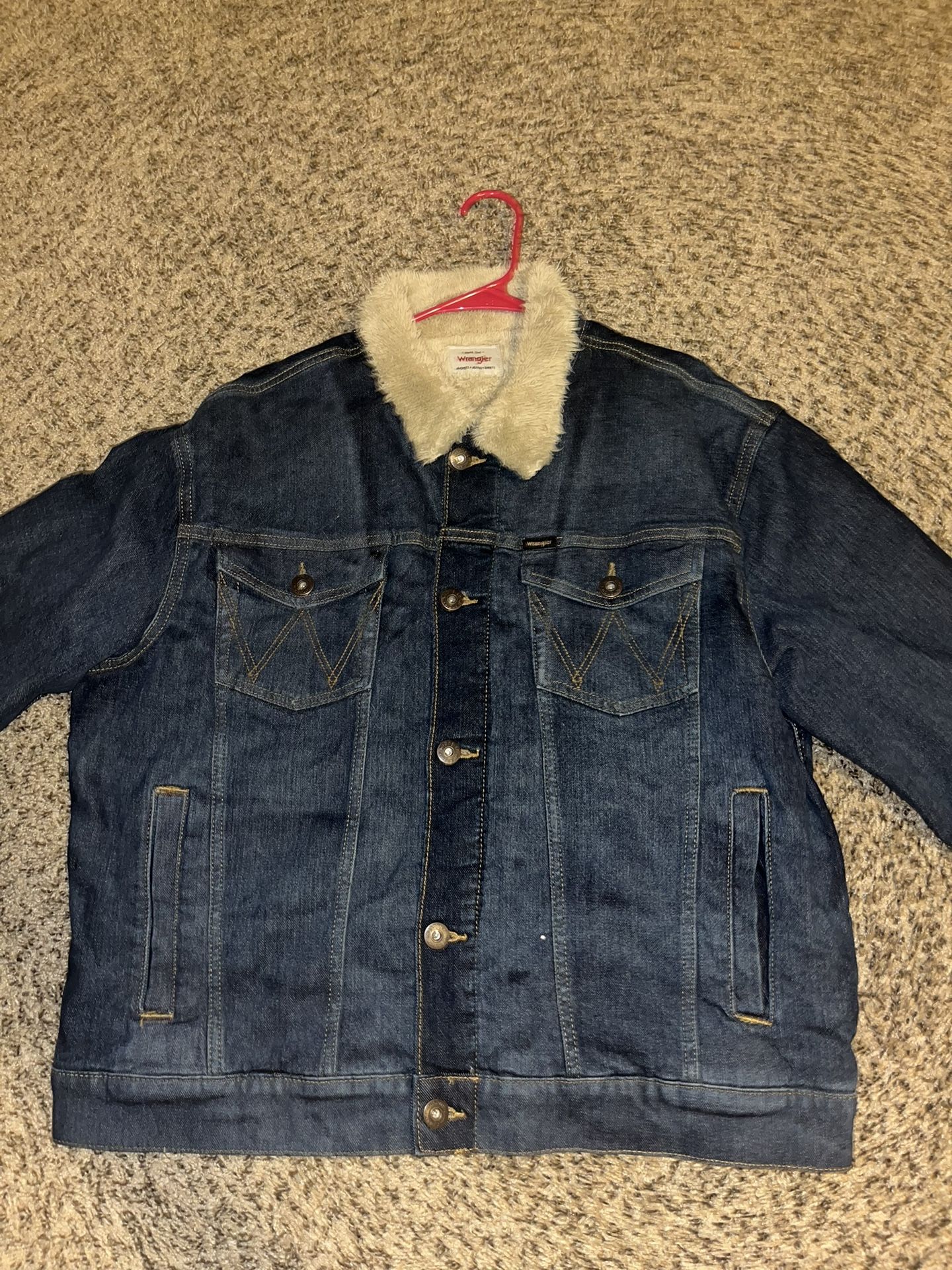Mens Wrangler Sherpa Lined denim Jacket
