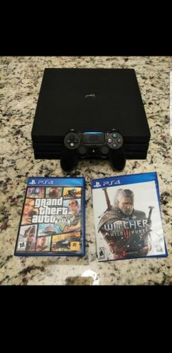 PS4 PRO 1TB (1000GB) 2 FREE GAMES GTA V AND THE WITCHER