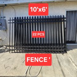 BRAND NEW IRON FENCES 10'X6' EACH FENCE PANELS
22PCS IRON FENCE
POWDER COATED SURFACE BLACK
TOTAL SIZE 220 FT LONG
EASY TO INSTALLED
HARDWARE AVAILABL