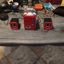 Earise Mini 2.1 Computer/Aux Stereo Speaker System With Subwoofer 