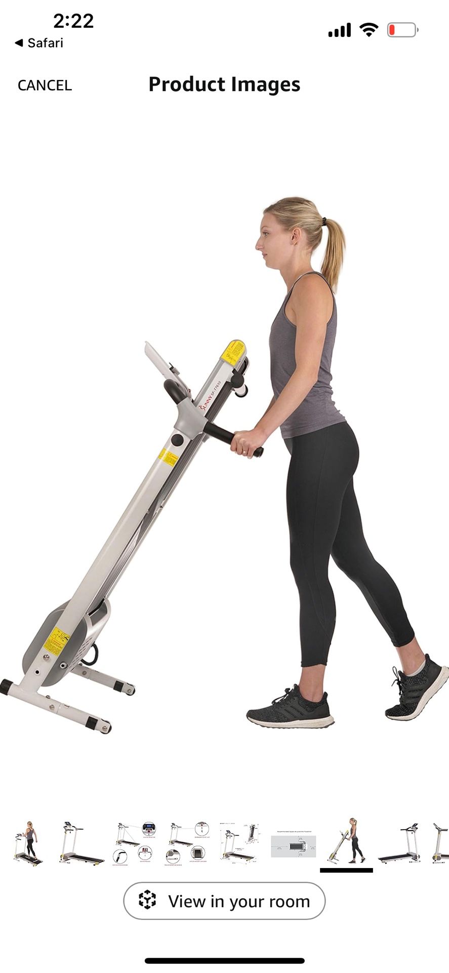 Compact treadmill