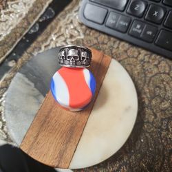 Men's STAINLESS STEEL SKULL RING SIZE 9