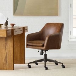 West Elm Helvetica Leather Office Chair-great condition! 