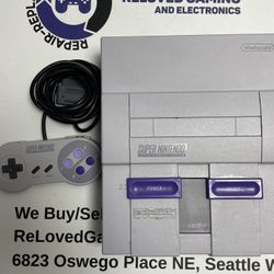 Super Nintendo Entertainment System - Tested No Issues - Two Month Warranty - For Sale Or Trade