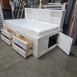 Twin captains bed and mattress