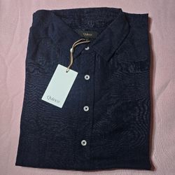 100% European Linen Relaxed Short Sleeve Shirt