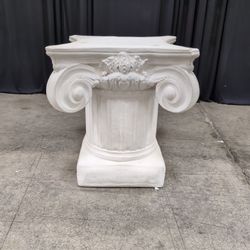 Classical White Decorative Column with Volutes