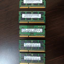 DDR3 Laptop RAM 4GB Each — Unused (5 Available)

