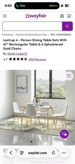 Wayfair 4 piece dining room upholstered chairs