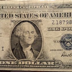 1935 F Series Blue Silver Dollar 