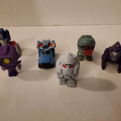 Lot Of 6 McDonald's Happy Meal Toy Transformers Decepticons Autobots Action Figs