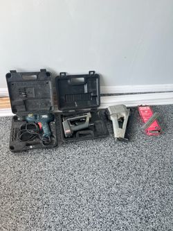 Black & Decker Drill and Senco Pneumatic Nailer Tool Lot