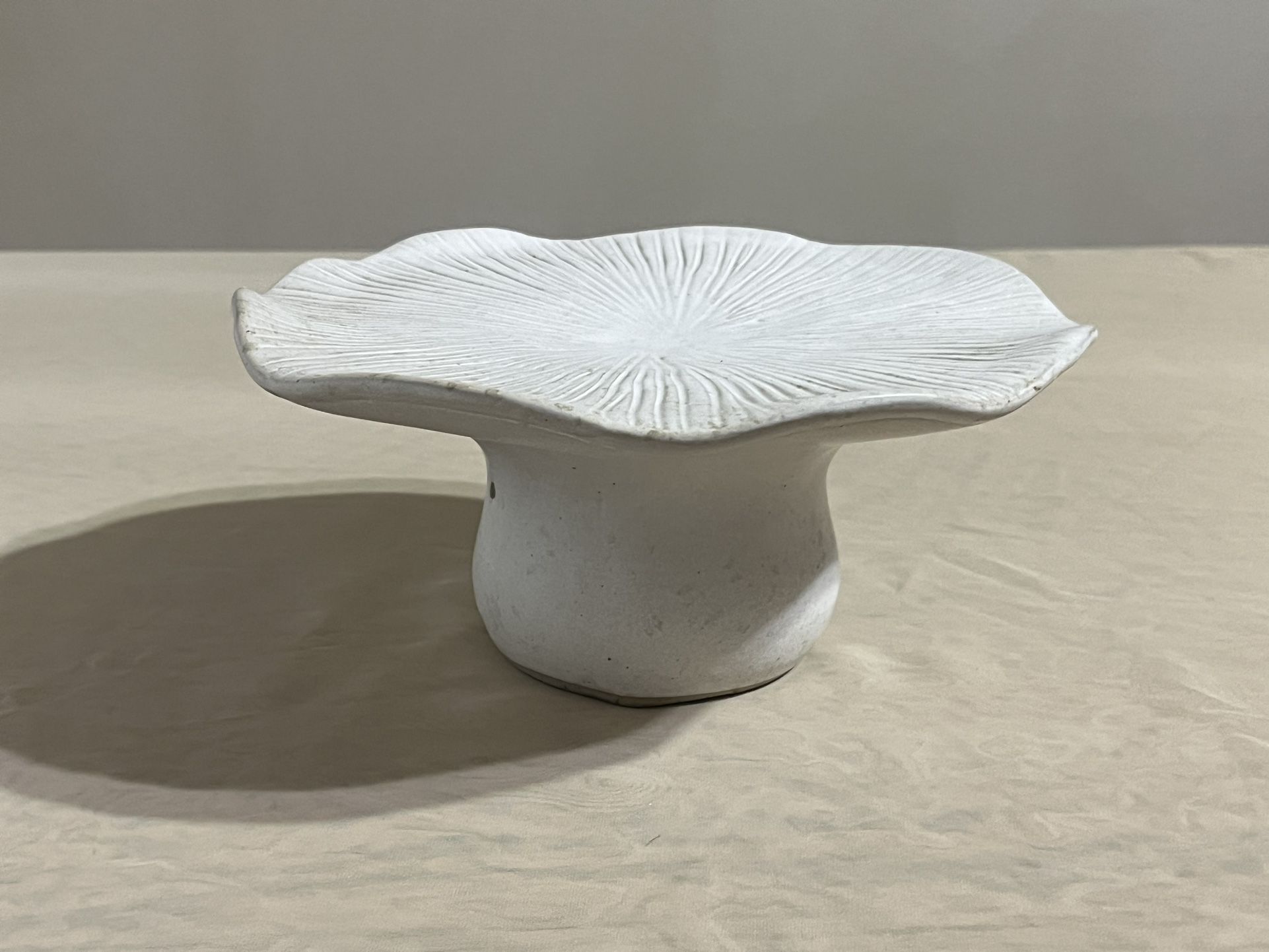 Mushroom ceramic pedestal decoration figurine rare unique