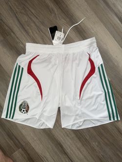 AUTHENTIC 2007-08 Adidas Clima365 Mexico Soccer Utileria On Field Player Version Shorts