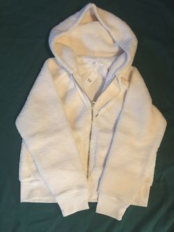 GAP Zippered White Jacket Size L