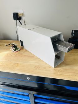 Commercial coin operated coin box housing complete