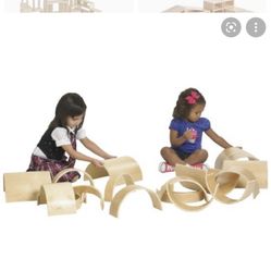 ecr 4 kids natural hardwood 10pcs arch blocks