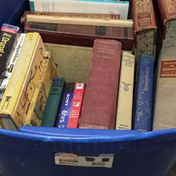 Vintage To Now Tote Full Of Books 