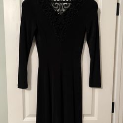 Elegant Margalo Black Lace Long Sleeve Bodycon Dress