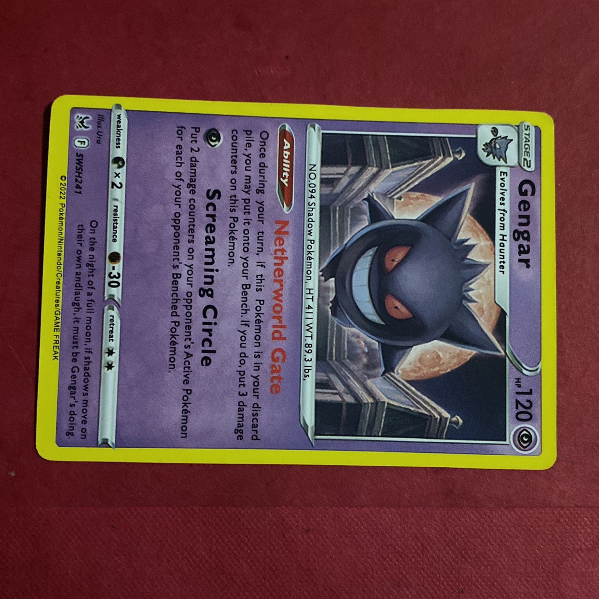 GENGAR RARE POKÉMON CARD STAGE 2 for Sale in Belleville, NJ - OfferUp