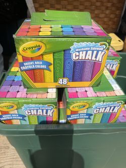 18-  new boxes of crayola washable sidewalk chalk $80