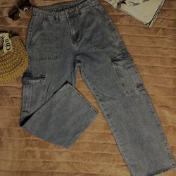 SHEIN Women's High Rise Blue Jeans