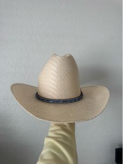 Stone 100X Straw Cowboy Hat | Tall Crown | Size 7 1/8