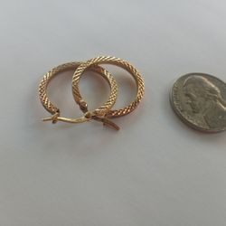 14kt Gold Earrings. 2.44 Grams.