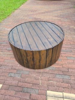 Round Wood Table 