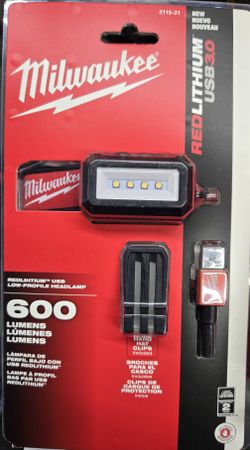Milwaukee Redlithium USB 3.0 600 Lumens Low-Profile Headlamp