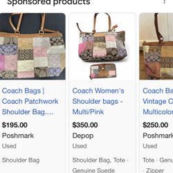 Coach Patched Vintage Shoulder Bag 