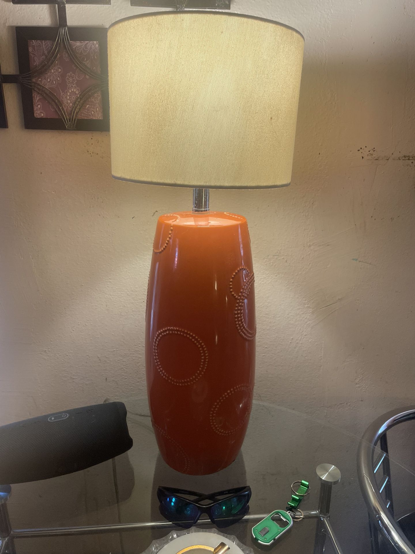 Beautiful Retro Orange Lamp
