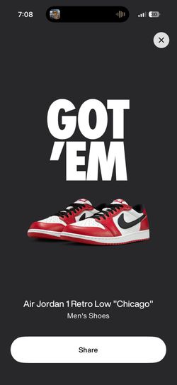 Jordan 1 Low OG Chicago Size 8.5 Men