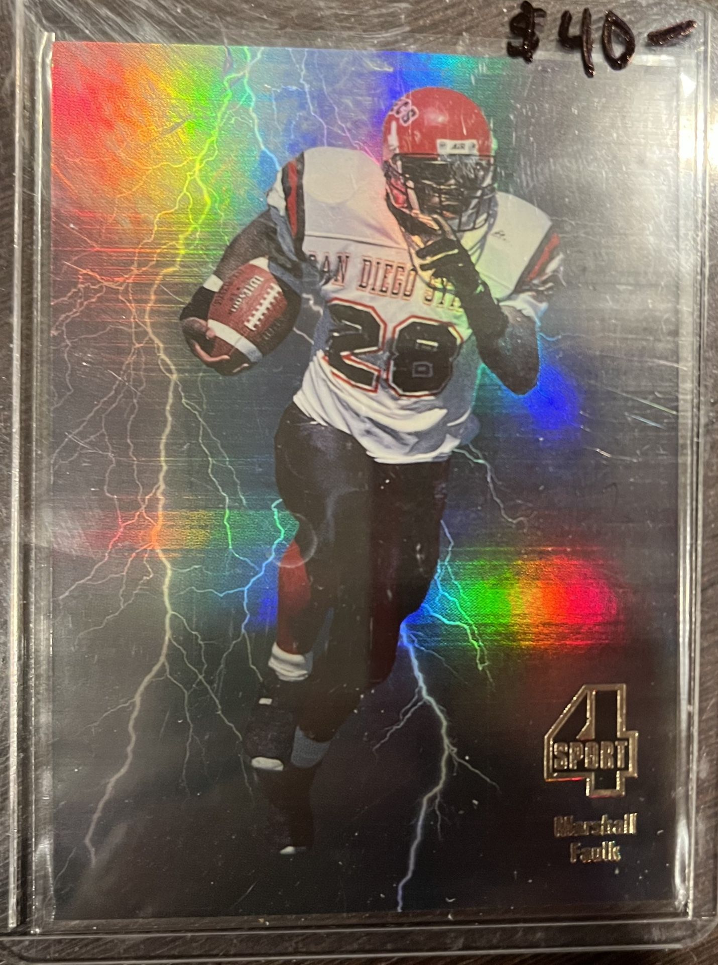 Rare 1994 Marshall Faulk Rookie Refractor Card