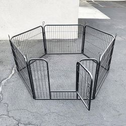 (NEW) $70 Heavy Duty 24” Tall x 32” Wide x 6-Panel Pet Playpen Dog Crate Kennel Exercise Cage Fence Play Pen