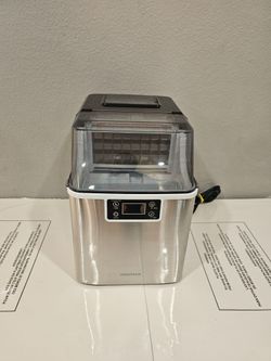 clear cube ice maker portable countertop 44lbs  insignia