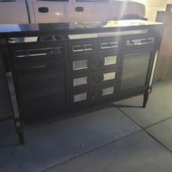 Vintage Wine Cabinet 18 Bottles Marble Top