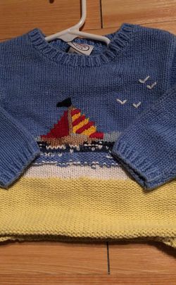 Talbots 12 Months sailboat sweater